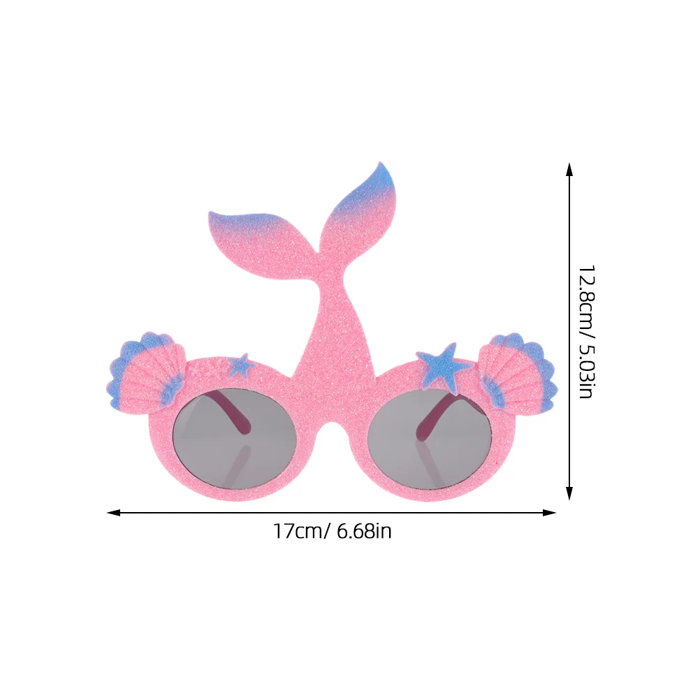 2 pçs havaiano luau óculos sereia festa favores diversão óculos para celebração de aniversário festas de praia traje tropical vestir-se