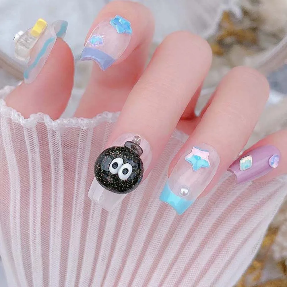 Resin Manicure Accessories Nail Ornament Cloud Star Nail Rhinestones Nail Jewelry Cartoon Nail Decorations 3D Nail Art Drills