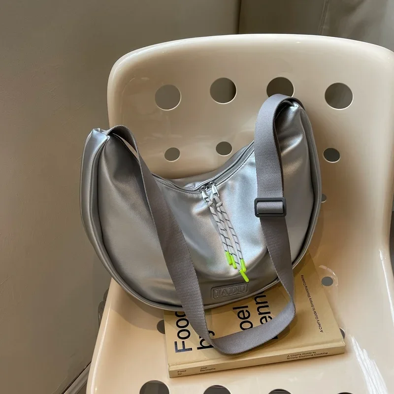 

Luxury Brand 2025 Collection - Stylish Crescent Crossbody/Shoulder Bags for Ladies, Solid Color, Lightweight Underarm Purses