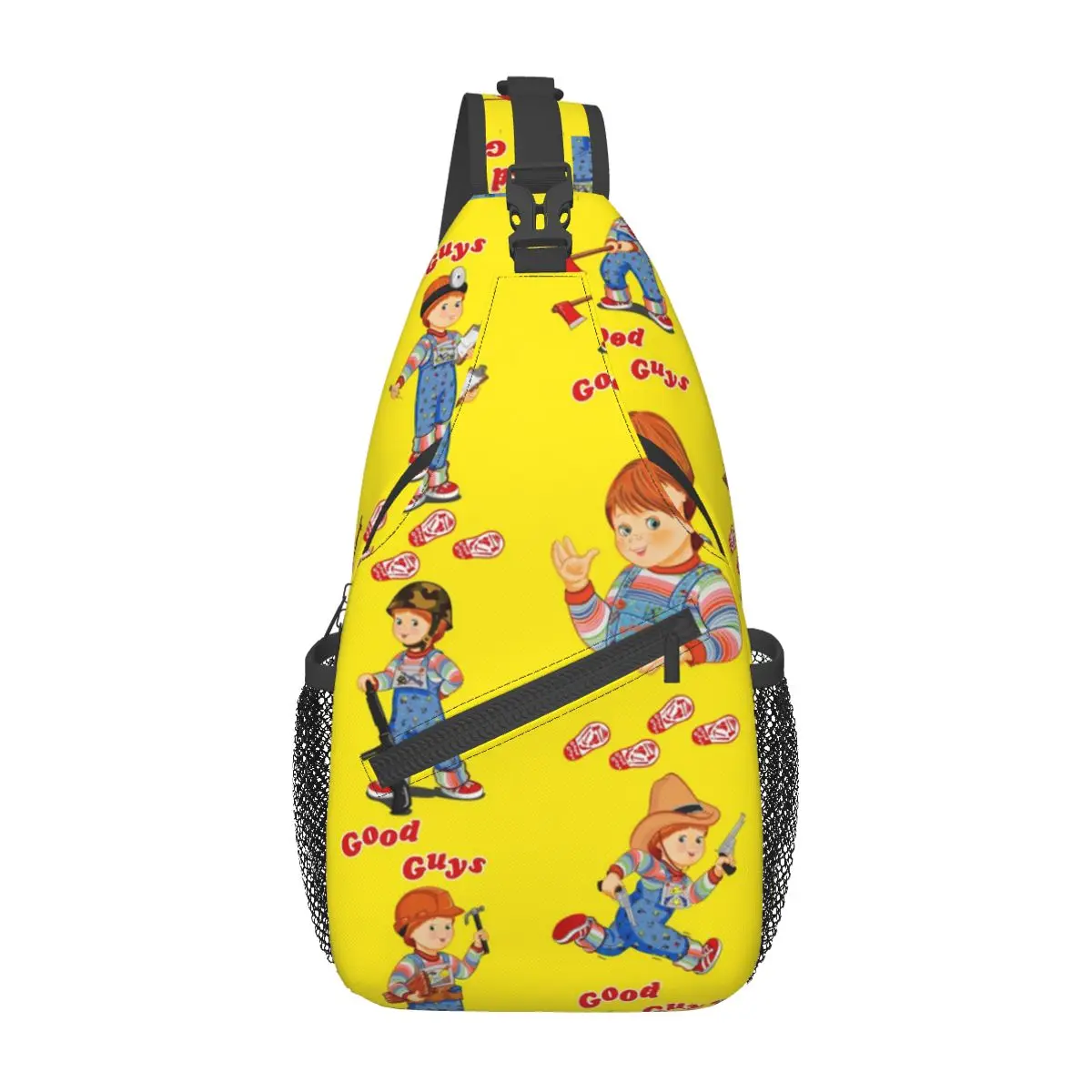 Gute Jungs Kinderspiel Cross body Schulter tasche Männer Frauen Brusttasche Chucky Schulter Rucksack Tages rucksack für Reisen Wandern Camping Tasche