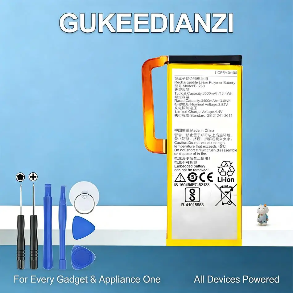

3500mAh Mobile Phone Battery BL268 Long-Lasting Performance For Lenovo Zuk Z2 Z2131 Premium Replacement