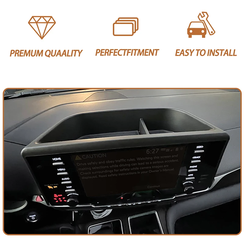 Sienna-caja de almacenamiento para salpicadero de coche, consola central oculta detrás de la pantalla, organizador de accesorios, para Toyota Sienna