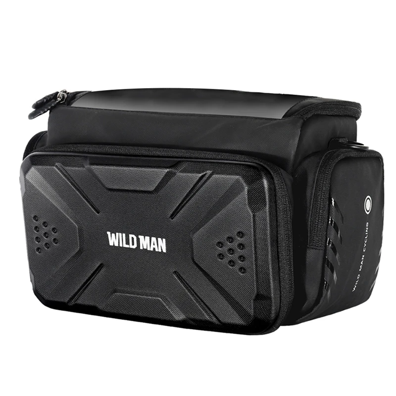 

WILD MAN Bicycle Bag Big Capacity Waterproof Front Tube Cycling Bag MTB Handlebar Bag Front Trunk Pannier Pack Bike Accessories