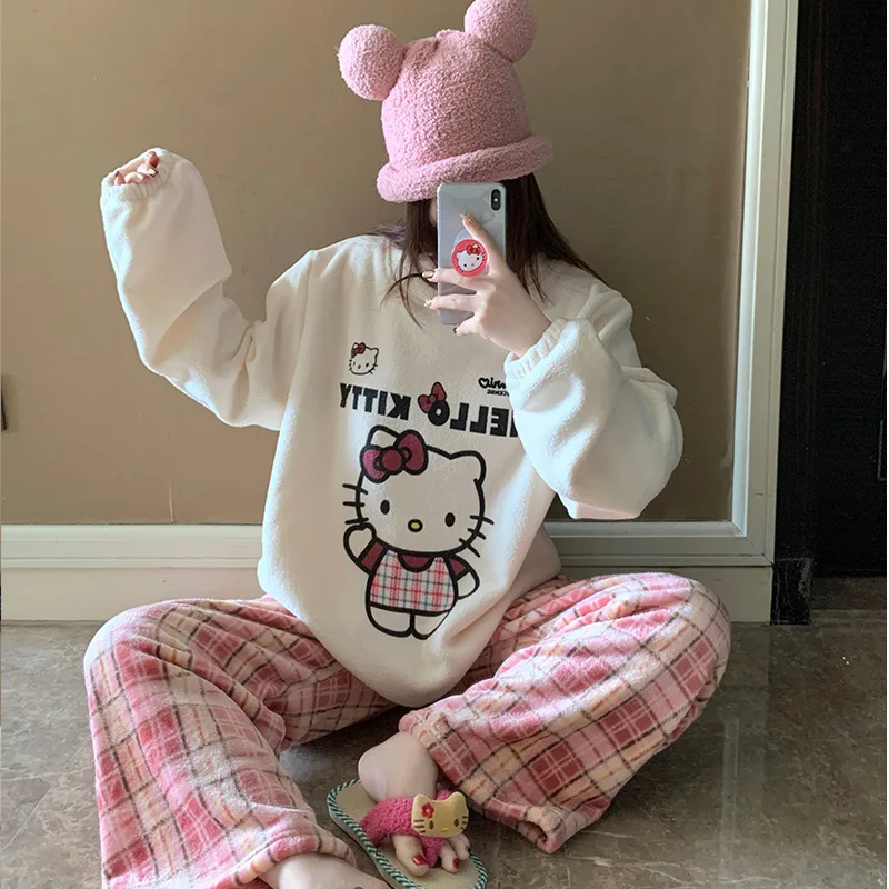 traje-de-pijama-de-felpa-de-invierno-de-dibujos-animados-kitty-cat-lindo-mujer-franela-gruesa-ropa-de-dormir-calida-anime-ninas-tops-pantalones-ropa-de-casa