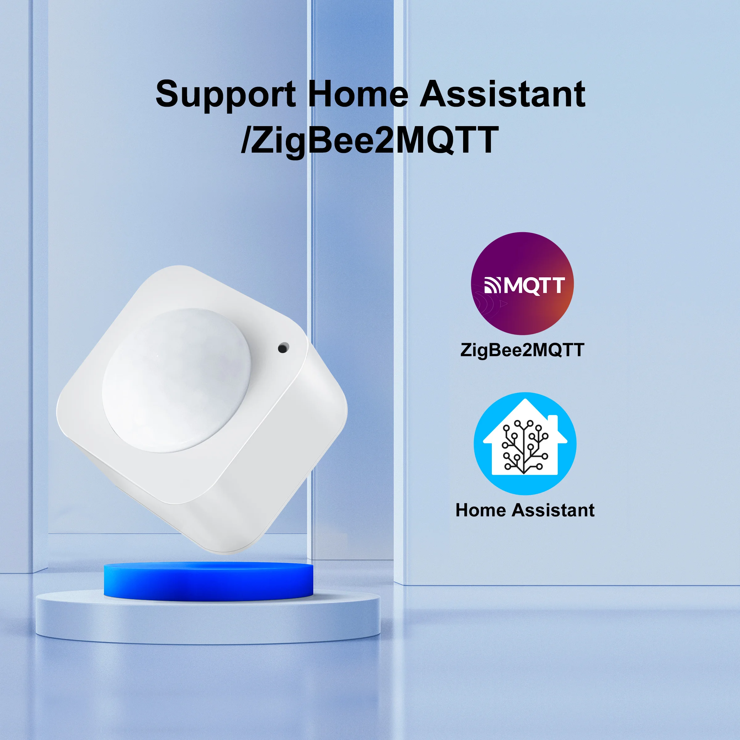 GIRIER-Tuya Smart PIR Motion Sensor, Zigéquation Human Movement Detector, Light Sensor, Home Activ, Support Remote Monitoring