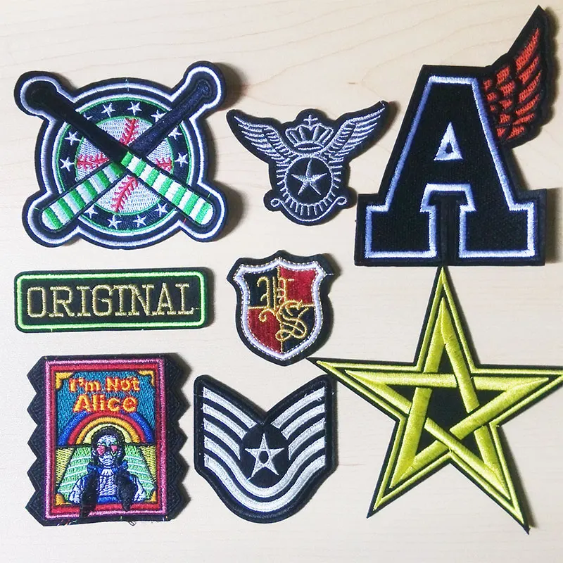 

Baseball And Football Badge Embroidered Patch DIY Denim Clothing Repair Label Badge Stick on Decorative Fabric Patch