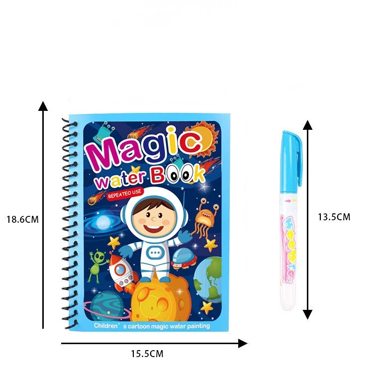 Libro de colorear reutilizable con imagen de agua mágica para niños, libro de dibujo sensorial para Educación Temprana, regalo de cumpleaños, gran oferta
