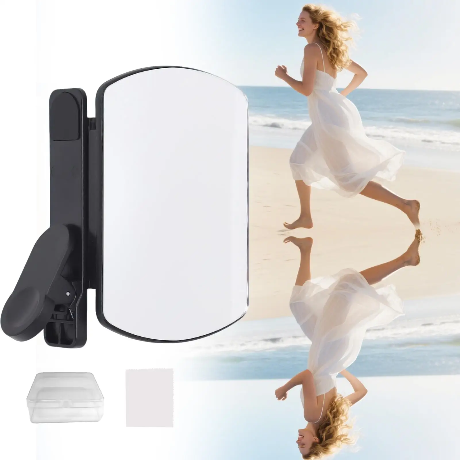 أداة تصوير انعكاس الهاتف العالمي، مرفق مرآة كاميرا السفر، مشبك سيلفي خارجي، ملحقات الهاتف