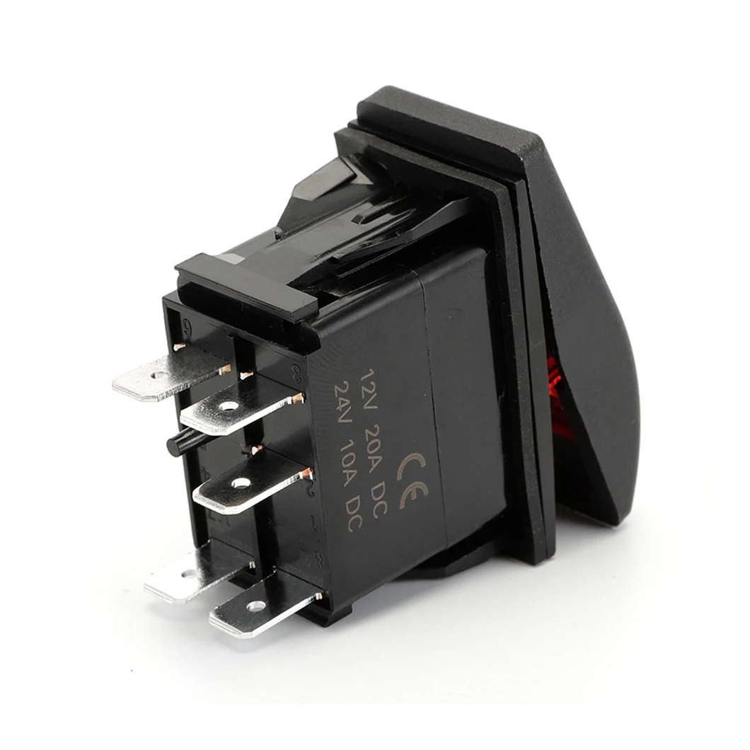 ABILKEEN-KCD2 Plastic Rocker Marine Switch, On-Off Trava Toggle Switch, Interruptor de Modificação do Carro com LED Iluminar
