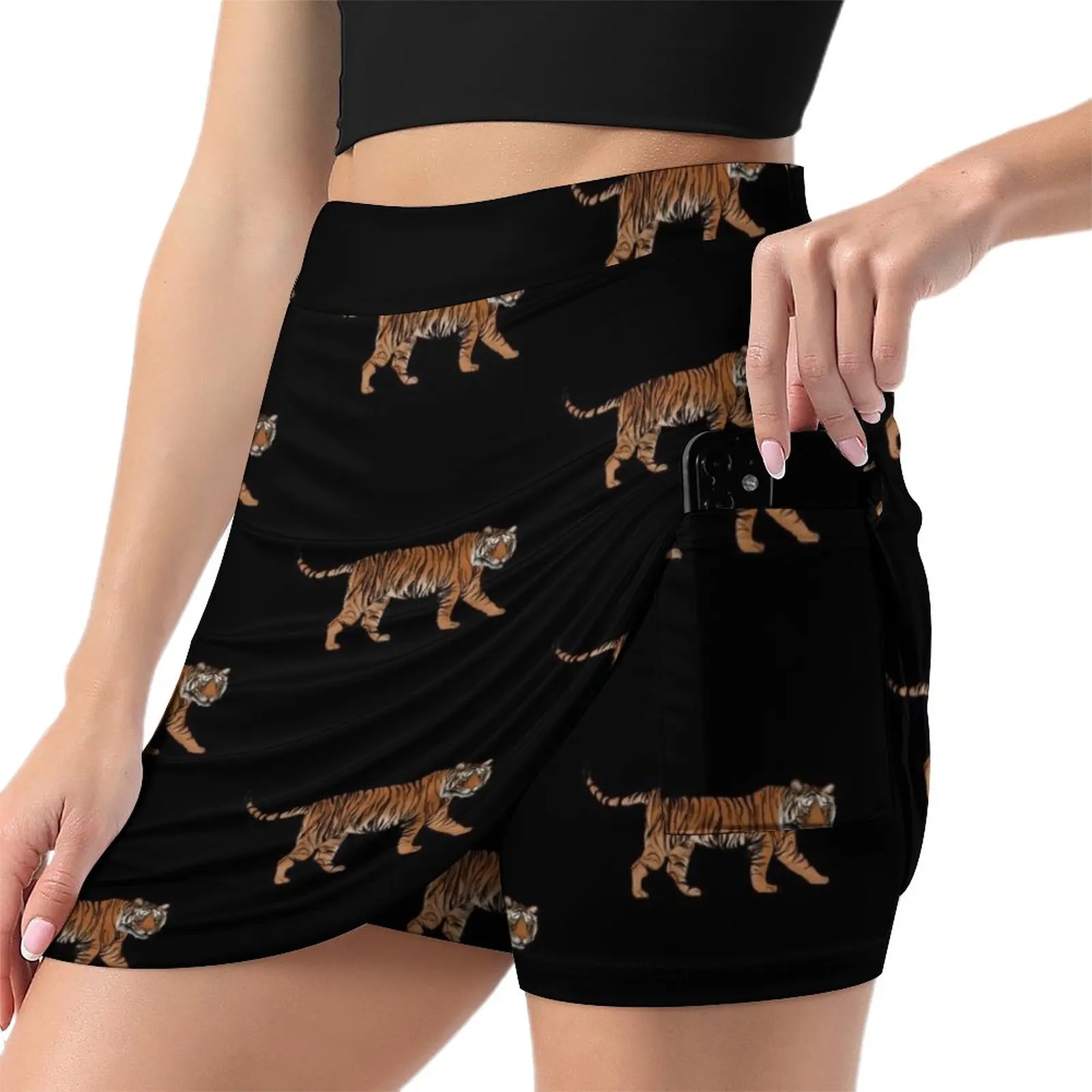 Tiger digital art Light Proof Trouser Skirt Summer dress short skirt