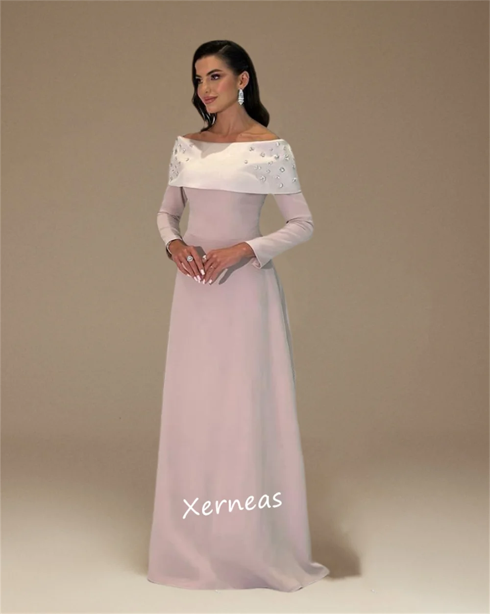 Customized Party Gown Jersey Applique Off-the-shoulder A-line Long Dresses Bespoke Occasion Simple Exquisite High Quality