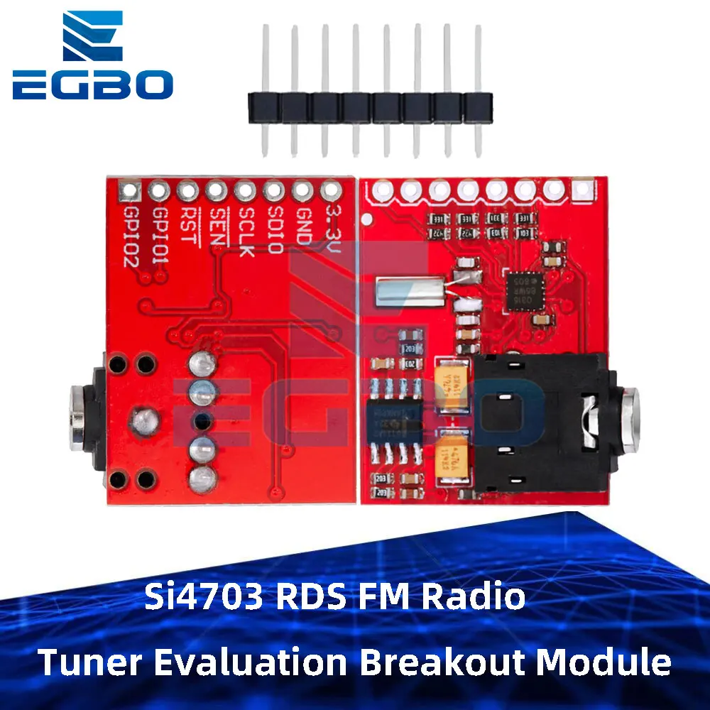 Si4703 RDS FM Radio Tuner Evaluation Breakout Module For Arduino AVR PIC ARM Radio Data Service Filtering Carrier Module