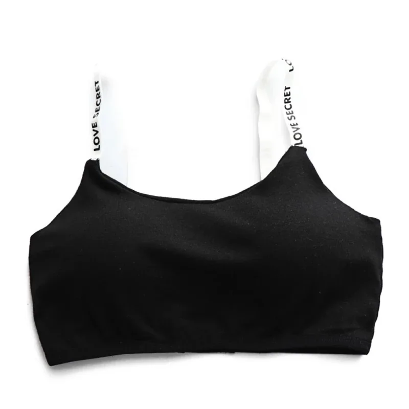 Sexy Seamless Detachable Padded Sling Cotton Bra Casual Letter Printing Bra Fitness Breathable Ladies Bra