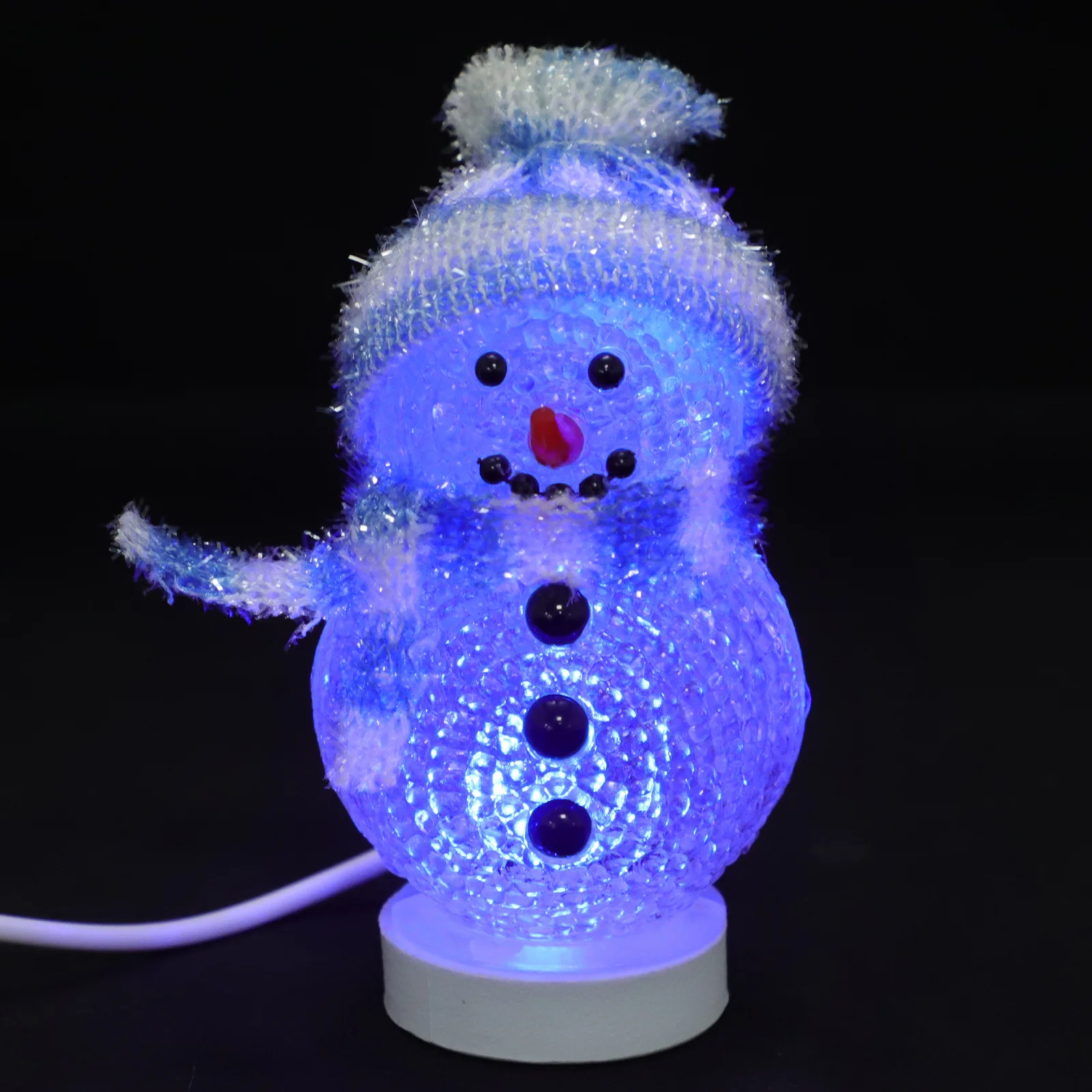 

USB Powered Rgb Snowman LED Night Light Table Lamp for Christmas Decor Blue Light LED Christmas Lights