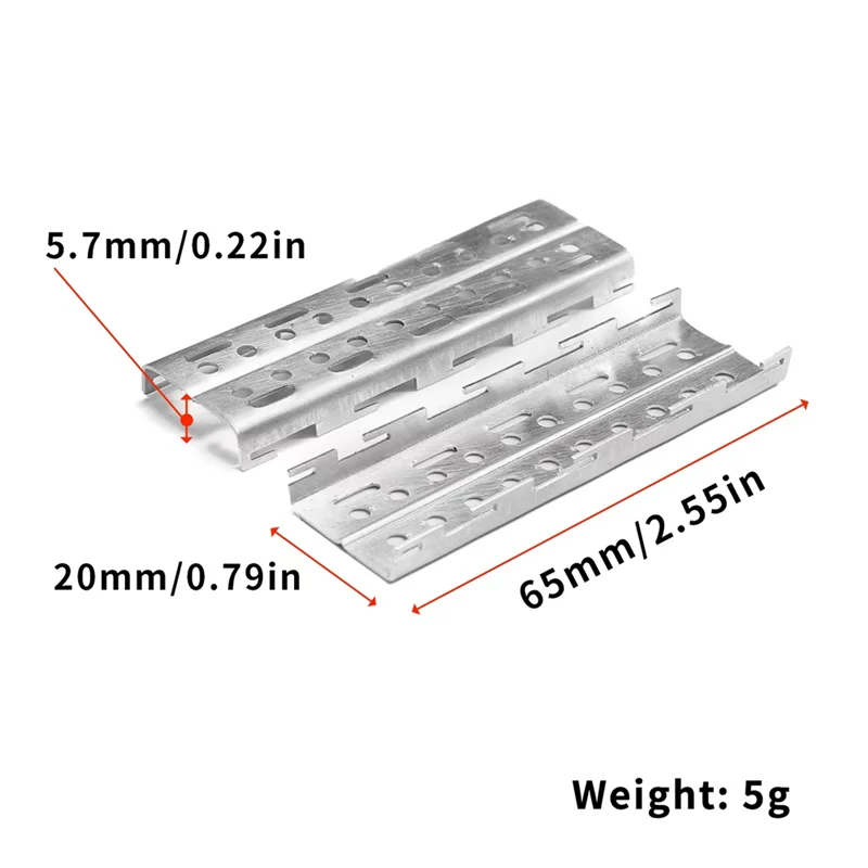 2Pcs Metal Sand Ladder Recovery Ramps Board Escape Board for Traxxas TRX4M Axial SCX24 1/18 1/24 RC Crawler Car Parts