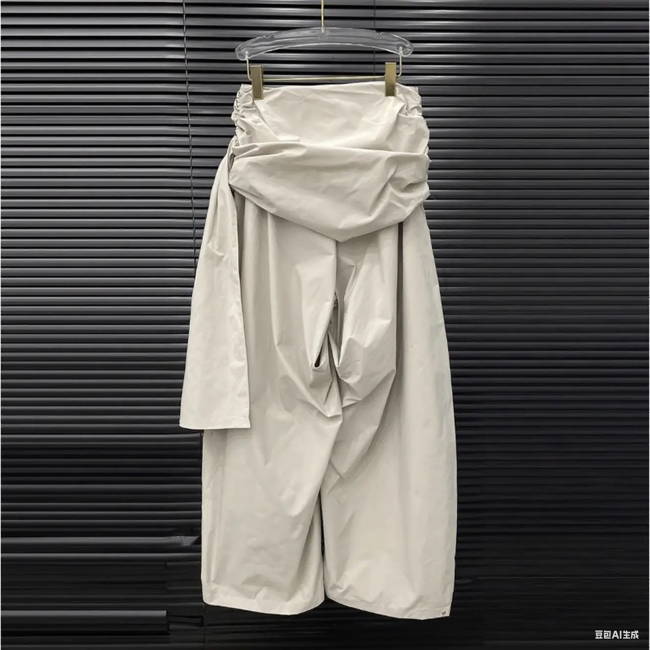 

SuperAen Korean Style 2025 Summer New Design Women's Spliced Waist Folds Casual Pants Fashion Loose Long Wide-leg Pants