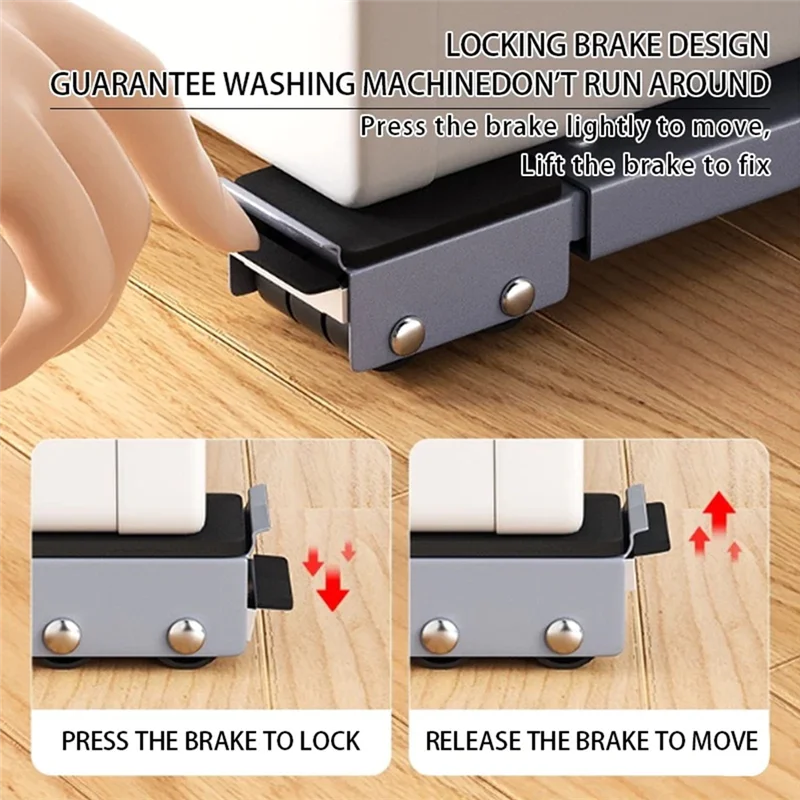 shgo-洗濯機ベース-24輪付き-冷蔵庫、エアコン、コンピュータホストベーススタンド-可動ベーススタンド