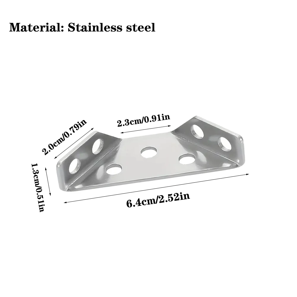 Heavy duty stainless steel angle brackets - multifunctional, three sided support cabinets and metal frame brackets for cabinets