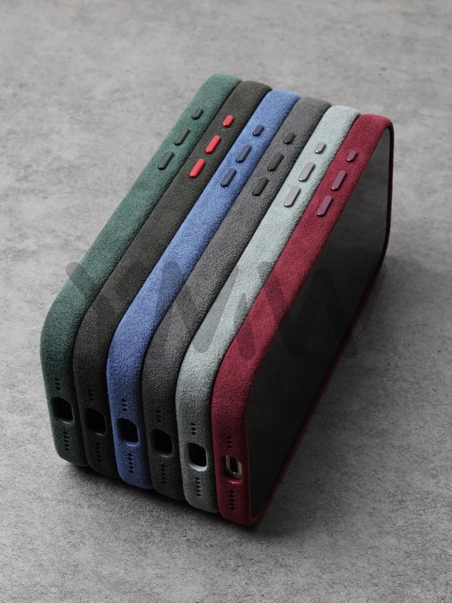 Full for Alcantara Case for iPhone 18 17 16 Pro Max 15 Compatible with MagSafe Luxury Suede Leather Supercar Phone Cases