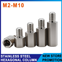 M2 M2.5 M3 M4 M5 M6 M8 M10 304 Stainless Steel Hex Standoff Male to Female Rack Board Stud Column Spacing Screws Bolts Spacers
