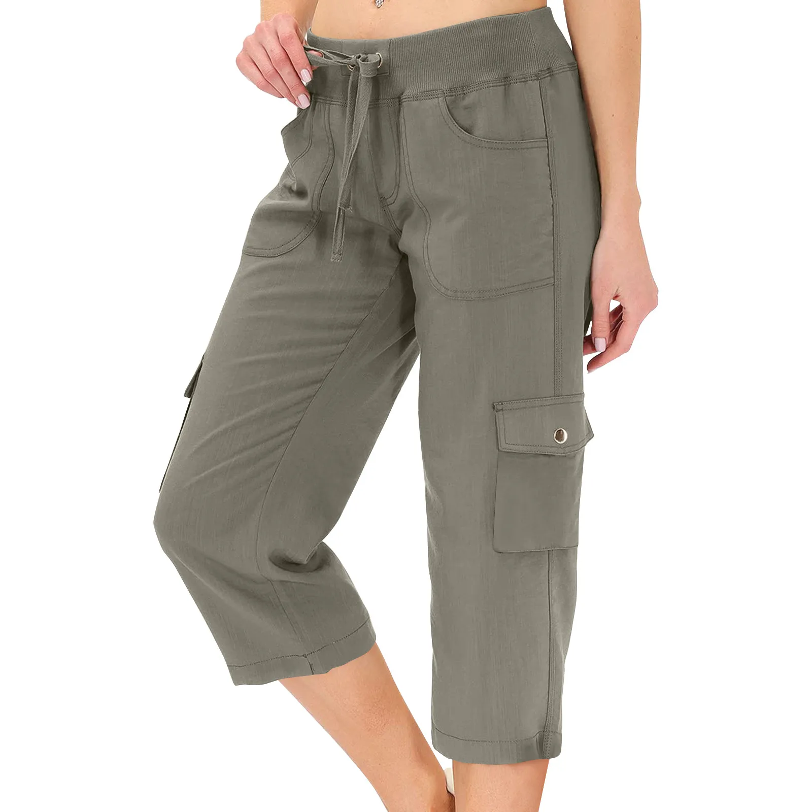 

Womens Capris With Pockets Loose Fit Casual Pants Dressy Lightweight Lady Baggy Cargo Pants For Hiking Women’s Pants with Pocket
