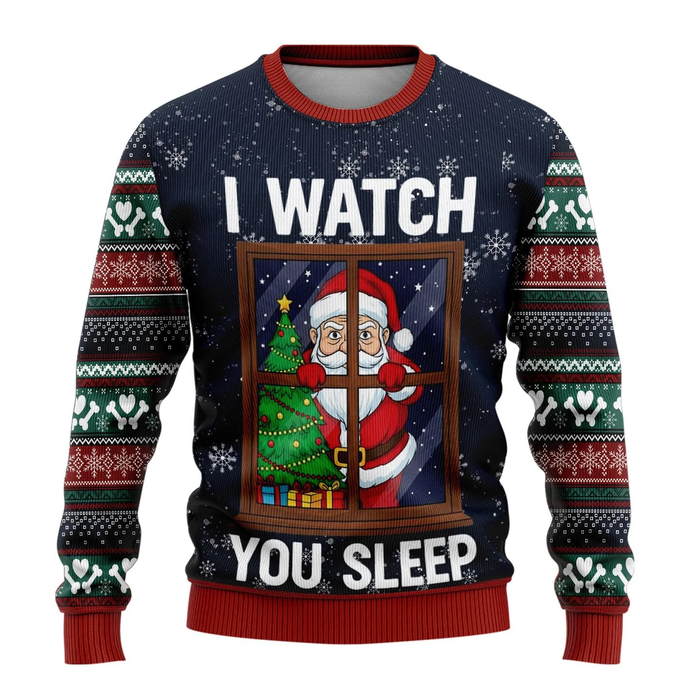 Hilarious Ugly Christmas Sweaters For Women Funny Santa Claus Beer Sweater Joke Unisex Spandex Blend Christmas Jumper Set Tops