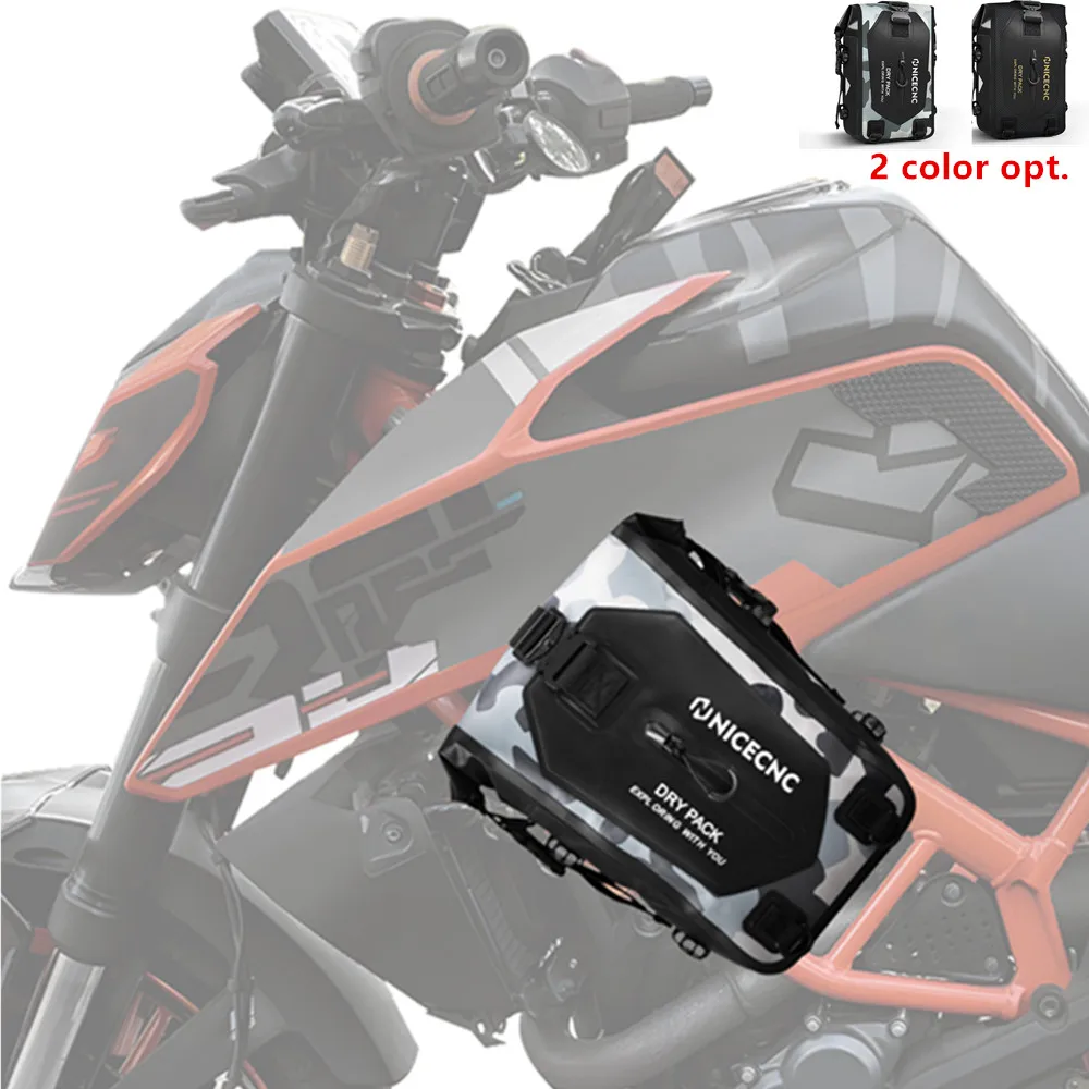 Motorcycle Crash Bar Saddlebag for BMW F650GS F800GS F700GS Waterproof Expandable Capacity Motorbike Side Frame Bag Camouflage