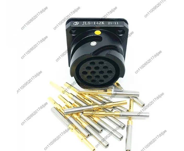 1pcs plug jl5-14tj 14-pin socket jl5-14zk 14-hole complete set, pins and sockets and other accessories connector plug-in