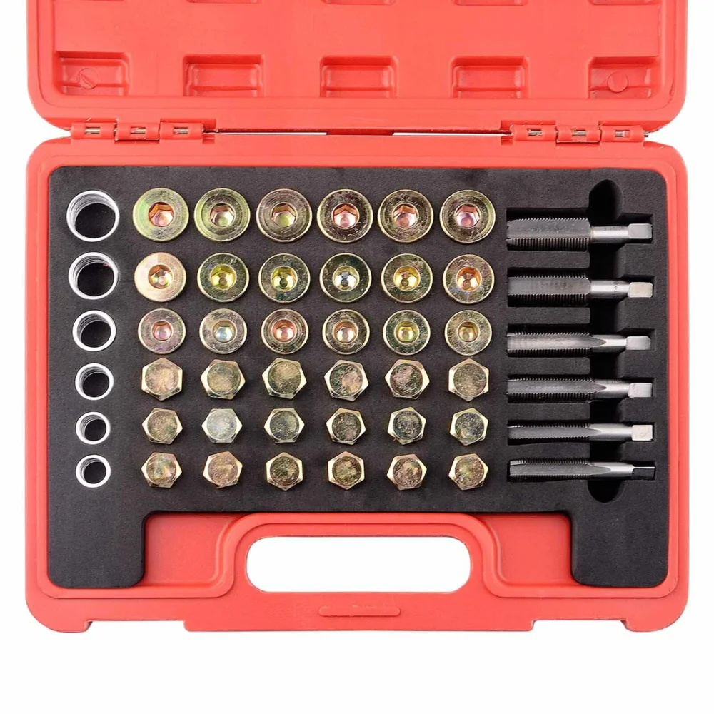 114pc Oil Pan Thread Sump Repair Kit Gearbox Drain Plug Tool Set M13 - M22