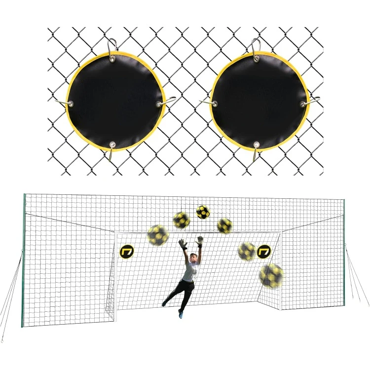 

Net & Soccer Backstop Net with Rebounder - Soccer Nets for Backyard All in One & Practice Targets (2 Pack)