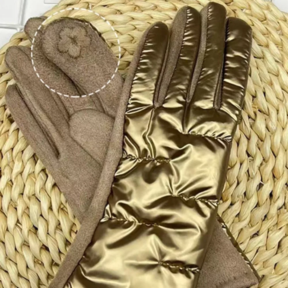 قفازات شتوية عصرية مقاومة للماء مقاومة للرياح بالإضافة إلى قفازات مخملية لركوب الدراجات، قفازات قيادة سميكة مقاومة للبرد لموسم الشتاء #3