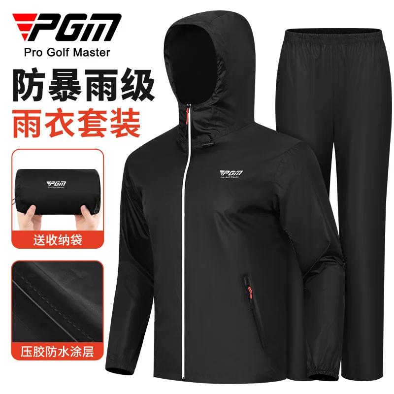 

PGM golf suit men's raincoat rainproof full body equipment tops pants complete set of clothing