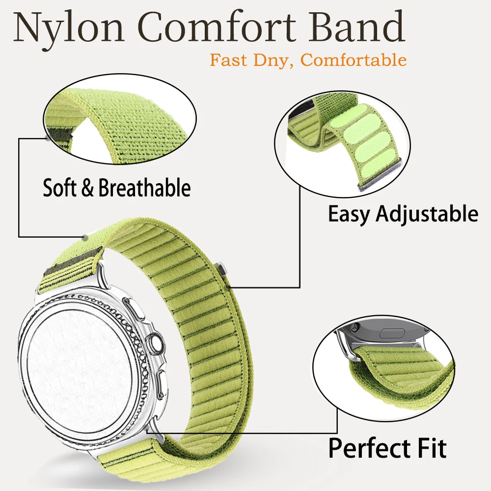 Нейлоновый ремешок с петлей для Samsung Galaxy Watch 8, 40 мм, 44 мм, плетеный удобный дышащий ремешок для Galaxy Watch 8, классические аксессуары