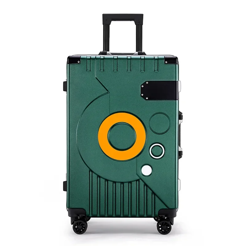 Imagem -05 - Mala Rolante com Moldura de Alumínio para Homens e Mulheres Bagagem de Viagem Spinner Caixa de Embarque de Negócios Trolley Case Moda 20 22 24 26