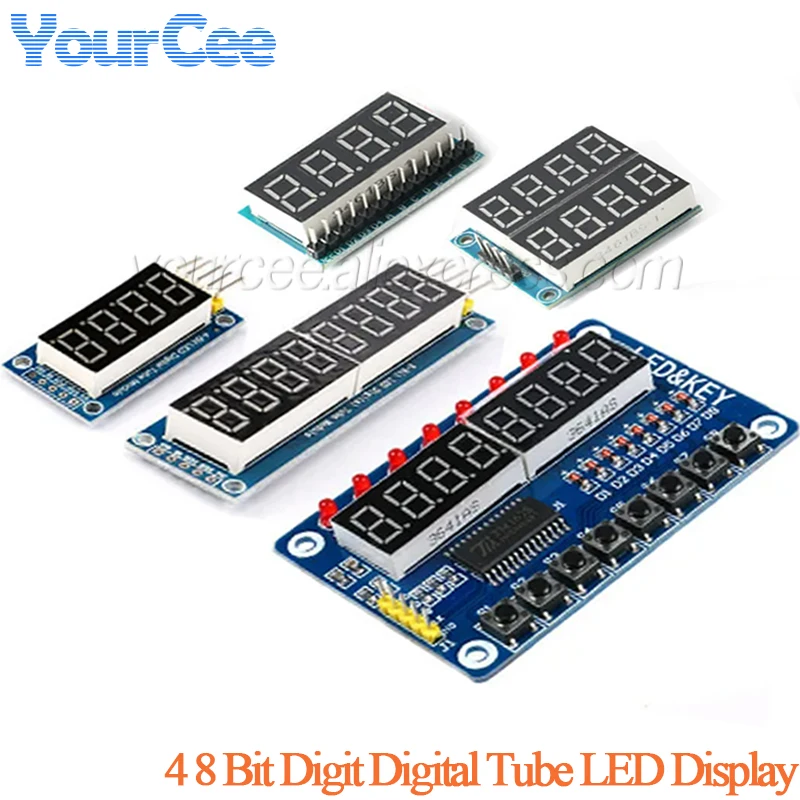 4 8 bit MAX7219 TM1638 LED Digital Tube Module Dot Matrix Microcontroller Highlight Display Serial Interface Nixie for Arduino