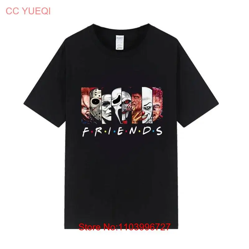 Gothic Friends Horror T Shirt Women Wicca Punk Clothes Cool Halloween Edgy Graph