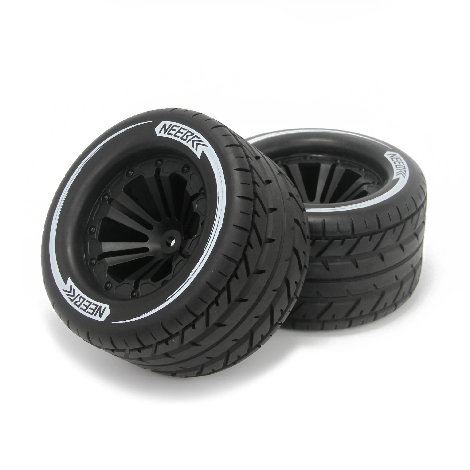 4個 115mm ゴムタイヤ ホイールリム ハブ 12mm 六角 1/10 RC モンスターカー オフロード バギー トラック レッドキャット HPI トラクサス サベージ Xs用