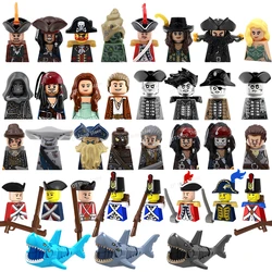 Movie Series Classical Pirates Of The Caribbean Ghost Shark Jack Sparrow Jones Building Blocks Model Educational Bricks Kid Toys