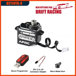 AFRC D2114TG-S Micro Programmable Servo Full Metal Case 11g Steering Super Mute For MINI Z Q D Drift Racing car Helicopter DIY