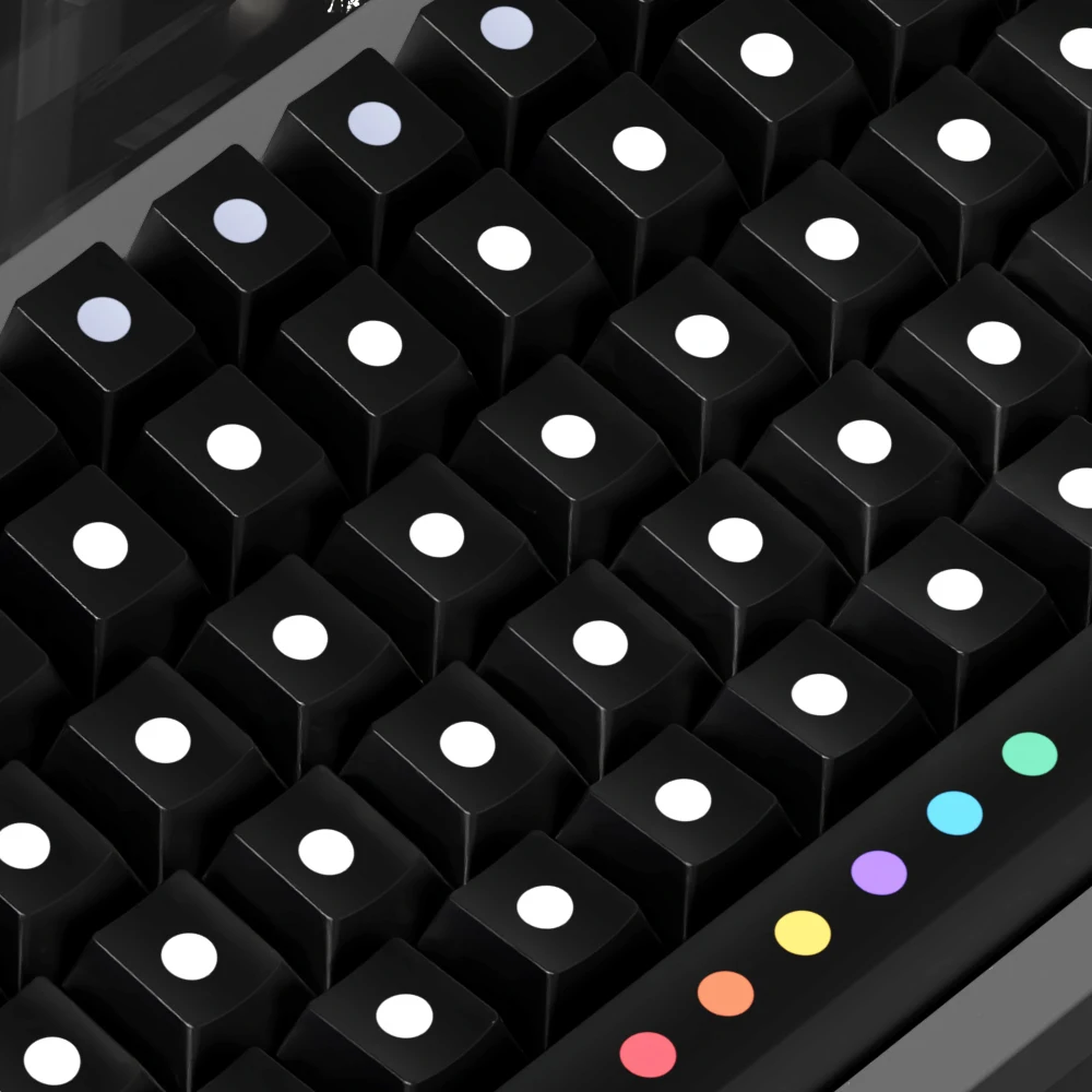 نقاط سوداء نقطة keycap اليابانية PBT الكرز الشخصي كاي كابس ل GMK ikbc lk67 mk870 tm680 68/84/104 لوحة المفاتيح الميكانيكية