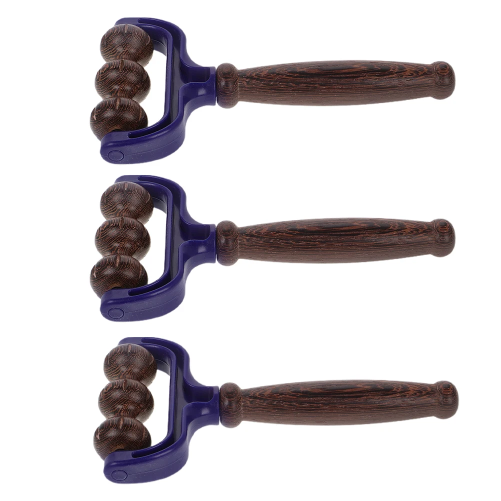 

3pcs Massage Roller Wood Manual Massager Foot Leg Relief Tools Wooden Accessories Precision Massage