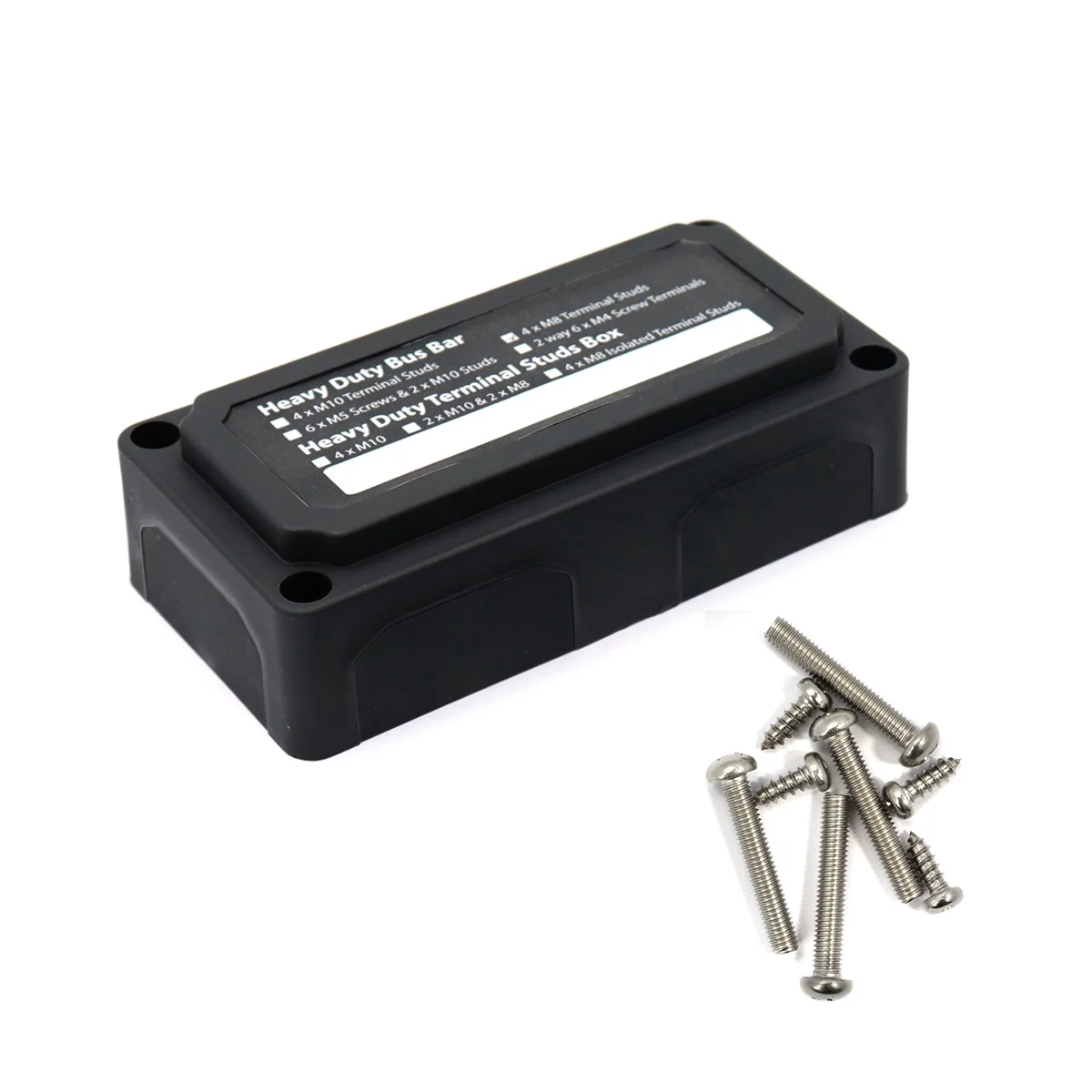 

4X M8 300A Bus Bar Terminal Strip High Current Power Distribution Block For Car Rv Boat Truck Camper Automotive Electrical