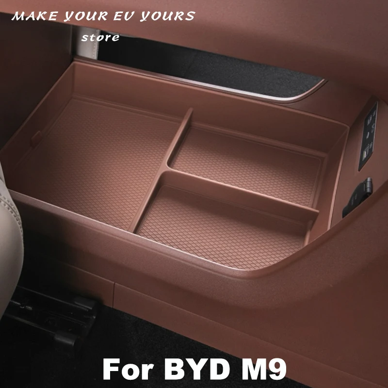 

For BYD M9 2025 Car Storage Box Interior Accessories Center Console Lower Layer Storage Box Organizer Tidying