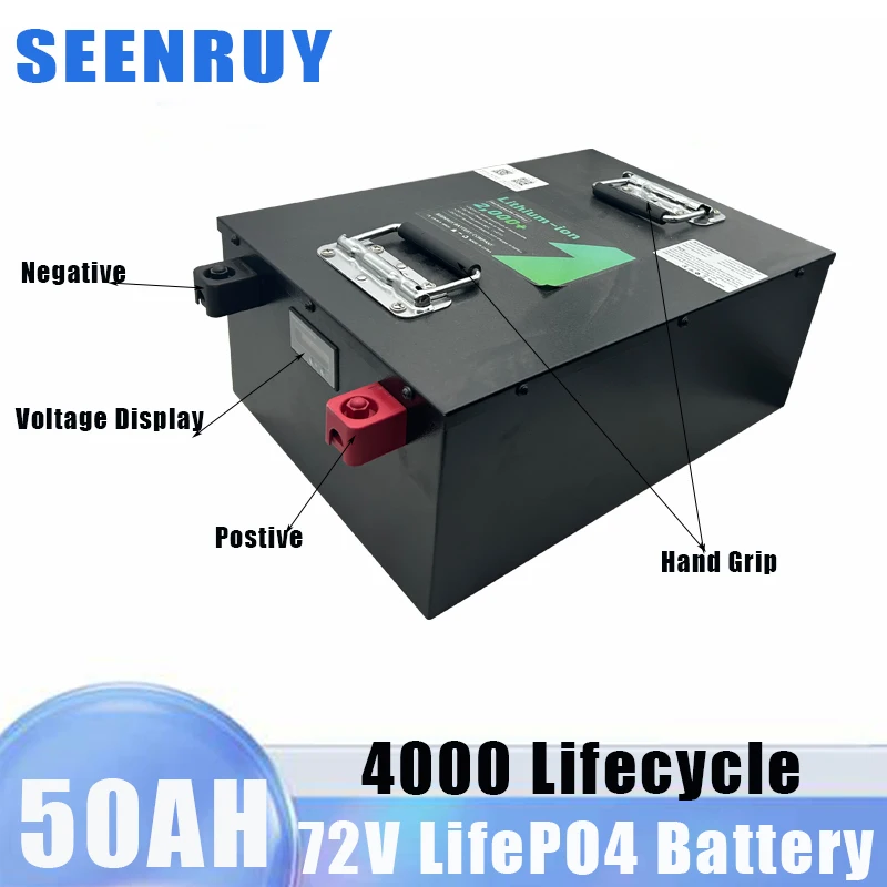 LFP 72V 50AH LifePO4 Built in Smart BMS For Electric Cart Battery Pack