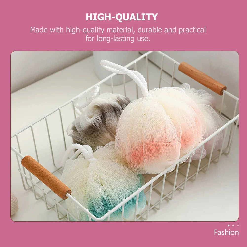 

4Pcs Bath Balls Shower Mesh Scrubbers Exfoliating Skin Cleaning Tools Bubble Making Bath Shower Body Washing Supplies