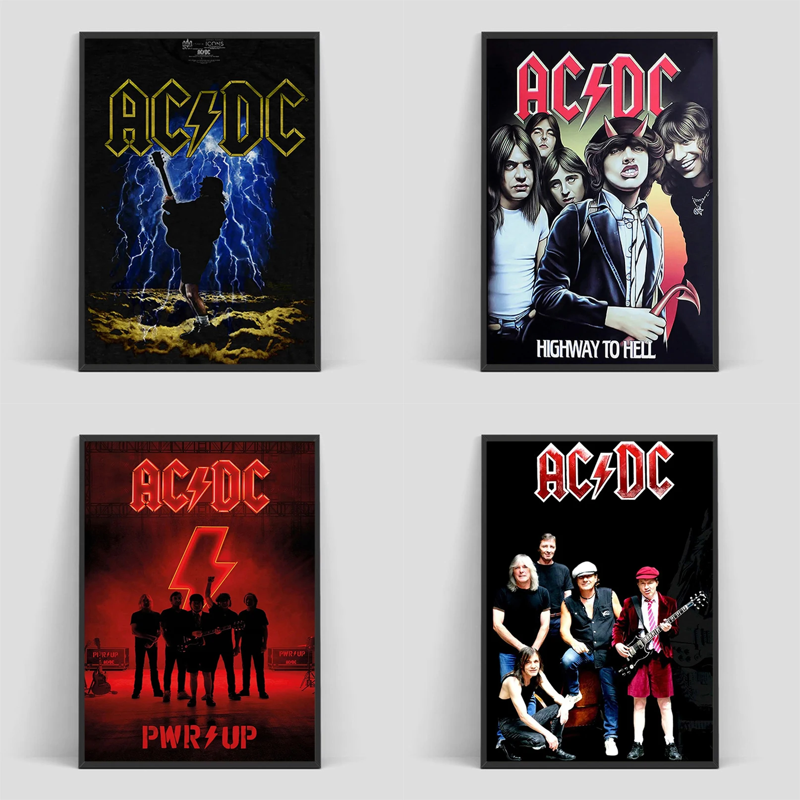 

Australian Rock Band A-AC D-DC Poster Painting on Canvas Posters for Wall Decor Aesthetic Room Decoration Art Home Print Bedroom