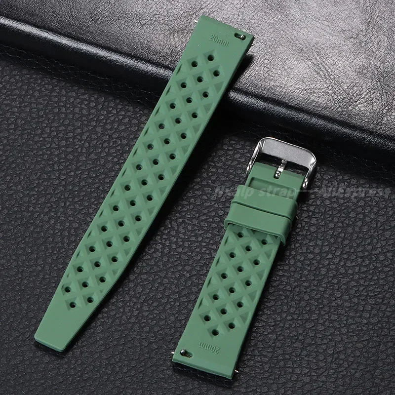 Silicone Watchbands Quick Release Rubber Watch Strap 18mm 20mm 22mm Tropic Breathable Waterproof Band for Oris for Seiko Straps