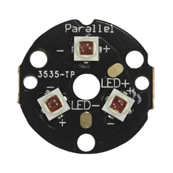 Triple XP-G3 Photo Red 670nm SMD 3535 LED on KDLitker 20mm DTP Copper MCPCB Parallel w Optics Hunting Light Flashlight DIY