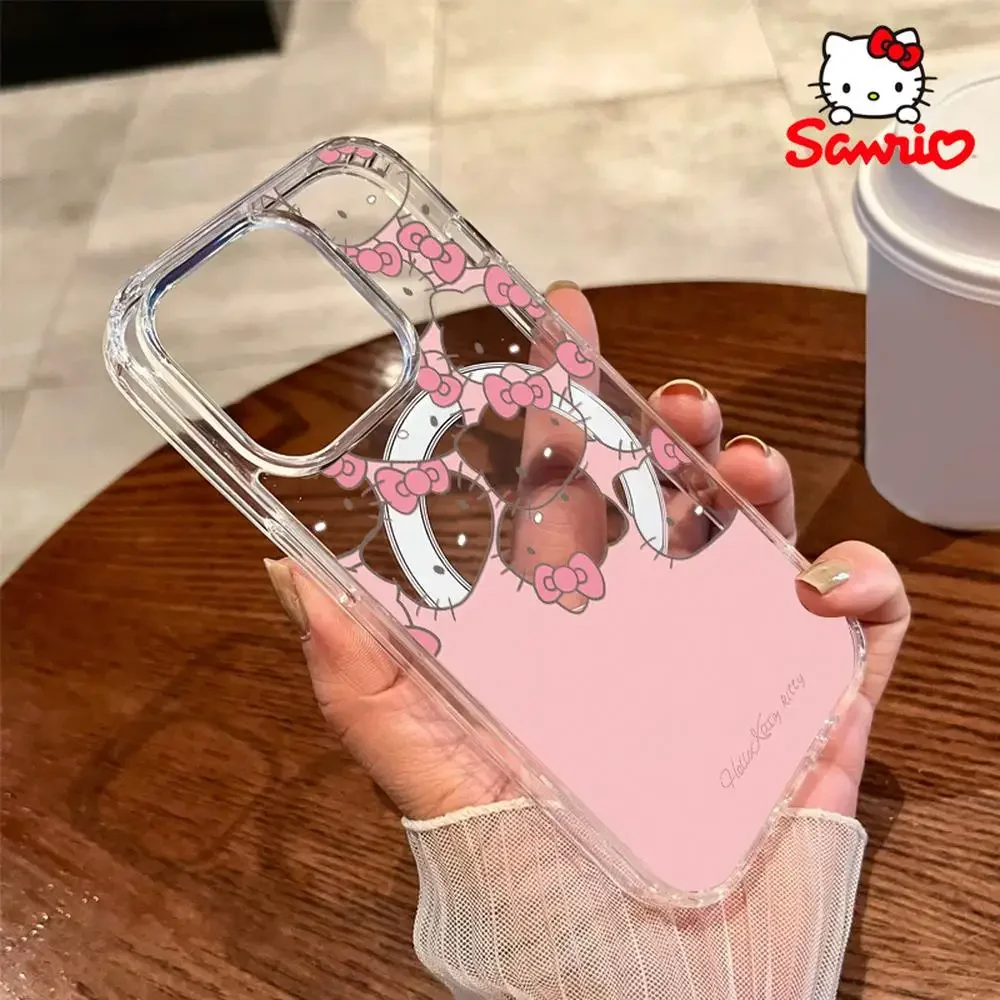 Kitty Cat Iphone 16 Pro Max เคส Iphone 16/15/14/13/12/11/x/xs/xs Max เคสโทรศัพท์สําหรับเด็กผู้หญิง Hello Kitty อุปกรณ์เสริมแฟชั่น