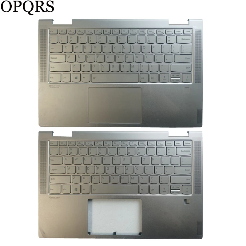 Imagem -05 - para Lenovo Yoga C74014 C740-14iml Inglês Eua Teclado do Portátil com Apoio para as Mãos Capa Superior com Furo de Impressão Digital Novo